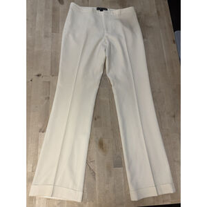 Ralph Lauren Black Label Made In USA Women’s Wool Cream Wide Leg Trouser Pants